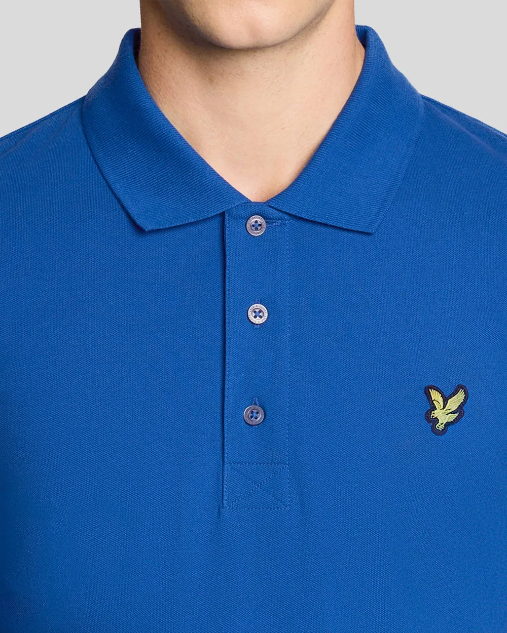 Lyle & Scott Mens Cotton Polo Shirt | Lucid Blue sold by The Foot Factory product image thumbnail 3