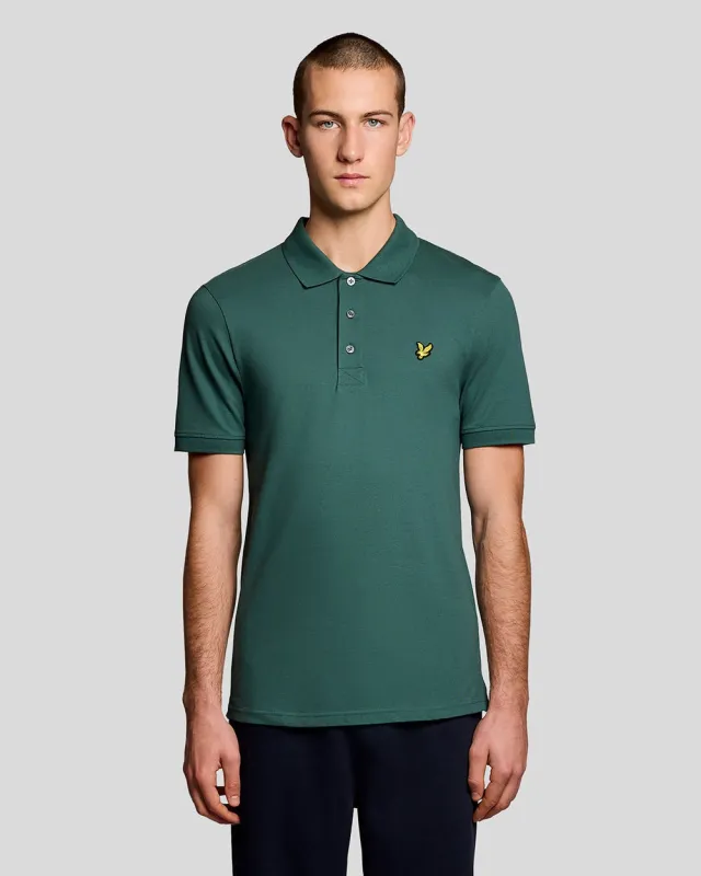 Lyle & Scott Mens Cotton Polo Shirt | Everglade sold by The Foot Factory