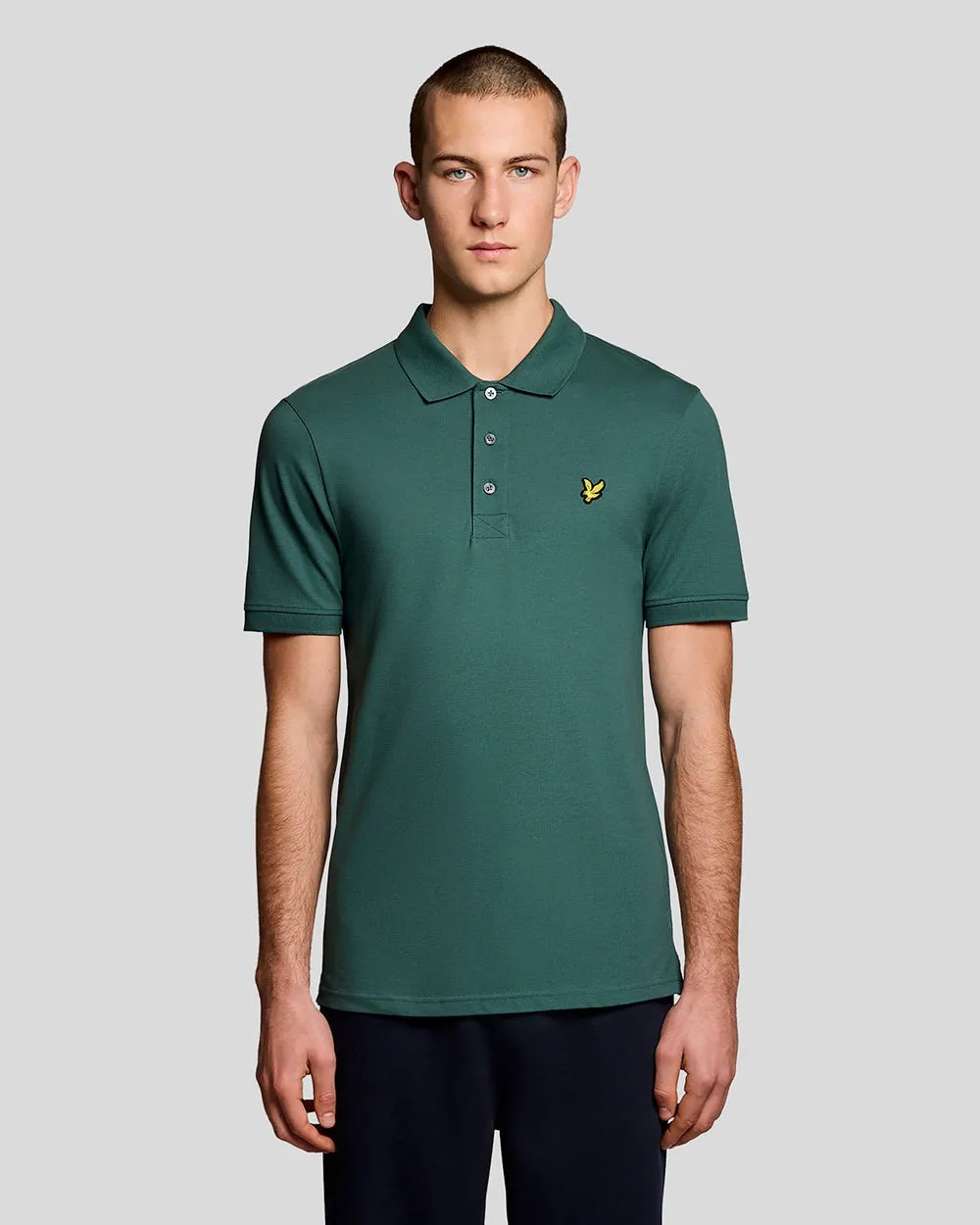 Lyle & Scott Mens Cotton Polo Shirt | Everglade sold by The Foot Factory