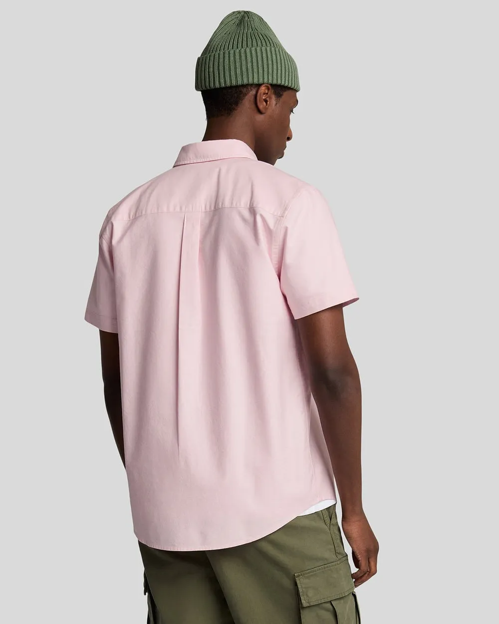 Lyle & Scott Mens Short Sleeve Oxford Shirt | Light Pink sold by The Foot Factory product image thumbnail 3