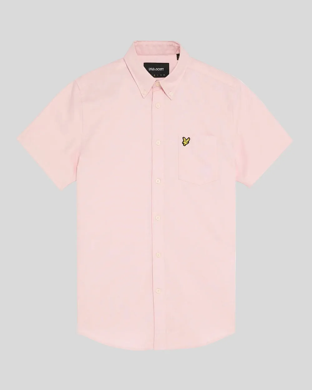 Lyle & Scott Mens Short Sleeve Oxford Shirt | Light Pink sold by The Foot Factory product image thumbnail 5