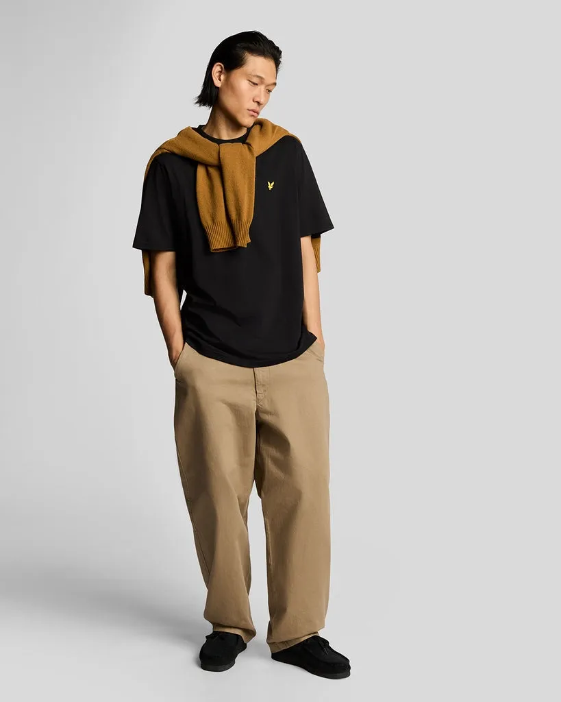 Lyle & Scott Mens Oversized Cotton Crew Neck T-Shirt | Jet Black sold by The Foot Factory product image thumbnail 2