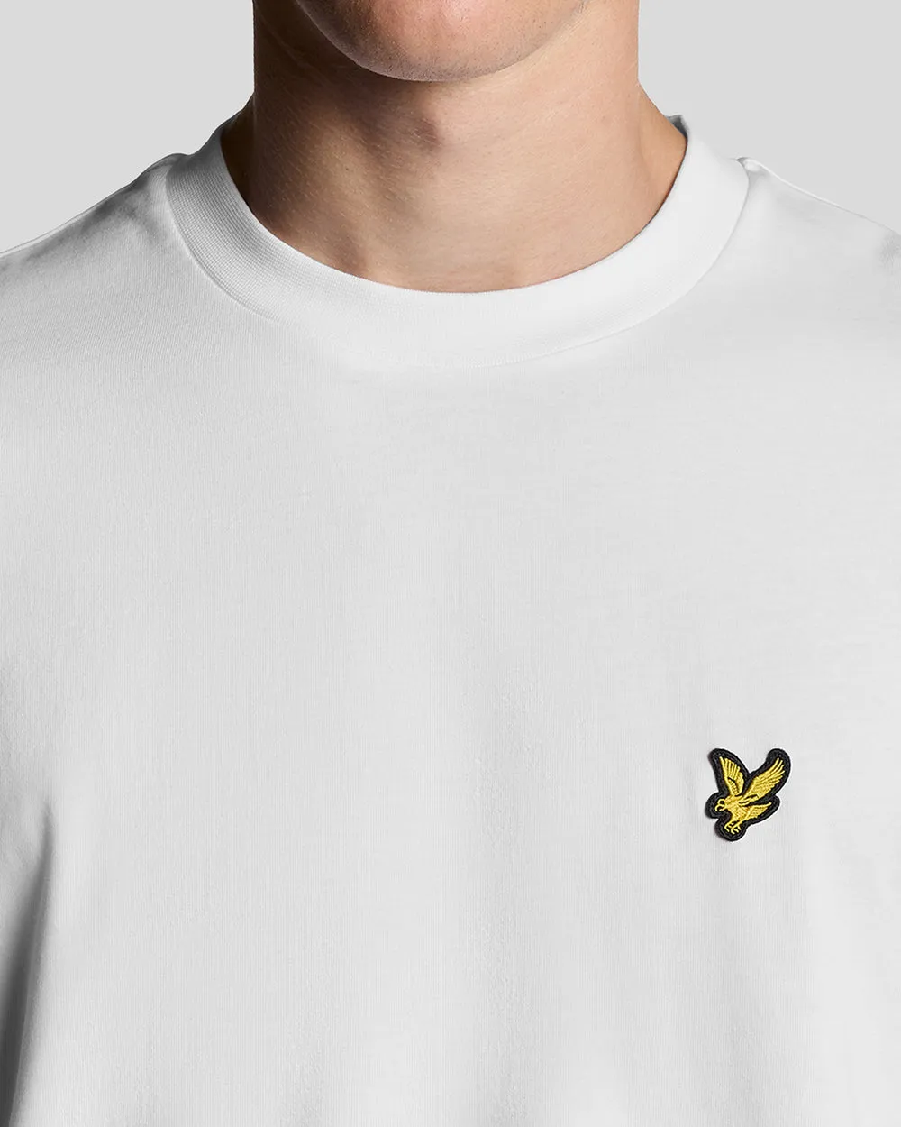 Lyle & Scott Mens Oversized Cotton Crew Neck T-Shirt | White sold by The Foot Factory product image thumbnail 3
