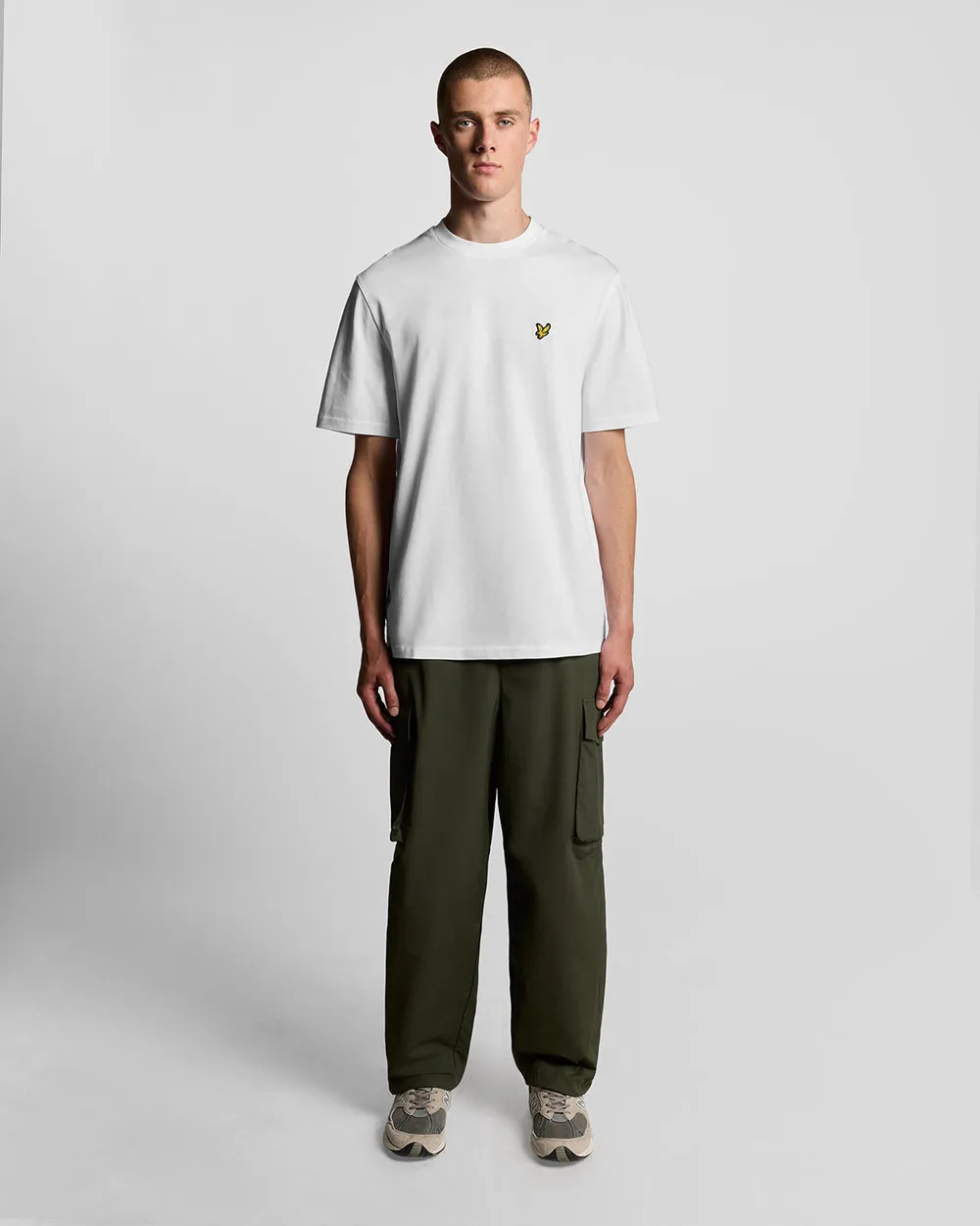 Lyle & Scott Mens Oversized Cotton Crew Neck T-Shirt | White sold by The Foot Factory product image thumbnail 2