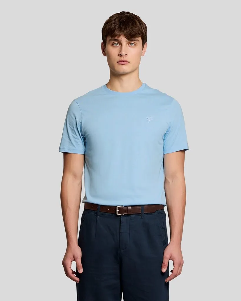 Lyle & Scott Mens Superfine Cotton T-Shirt | Airy Blue sold by The Foot Factory