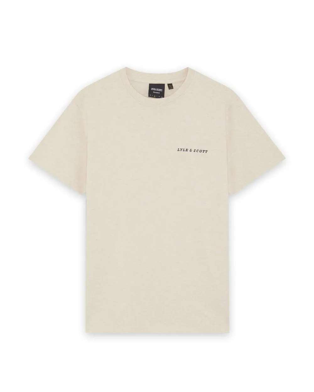 Lyle & Scott Mens Linen Blend Raglan T-Shirt | Ice Cream sold by The Foot Factory product image thumbnail 5