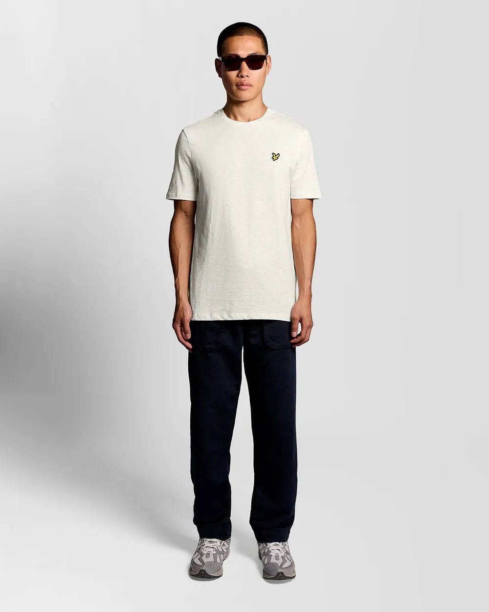 Lyle & Scott Mens Fine Cotton Slub T-Shirt | Ice Cream sold by The Foot Factory product image thumbnail 2