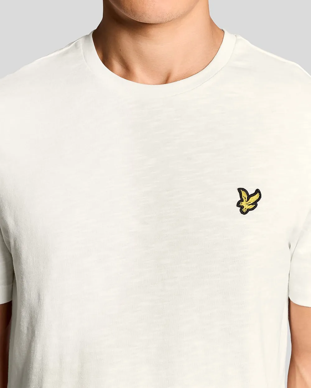Lyle & Scott Mens Fine Cotton Slub T-Shirt | Ice Cream sold by The Foot Factory product image thumbnail 3
