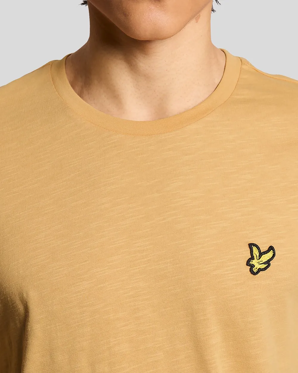 Lyle & Scott Mens Fine Cotton Slub T-Shirt | Honeycomb Yellow sold by The Foot Factory product image thumbnail 3