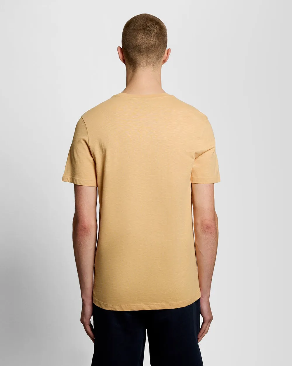Lyle & Scott Mens Fine Cotton Slub T-Shirt | Honeycomb Yellow sold by The Foot Factory product image thumbnail 4