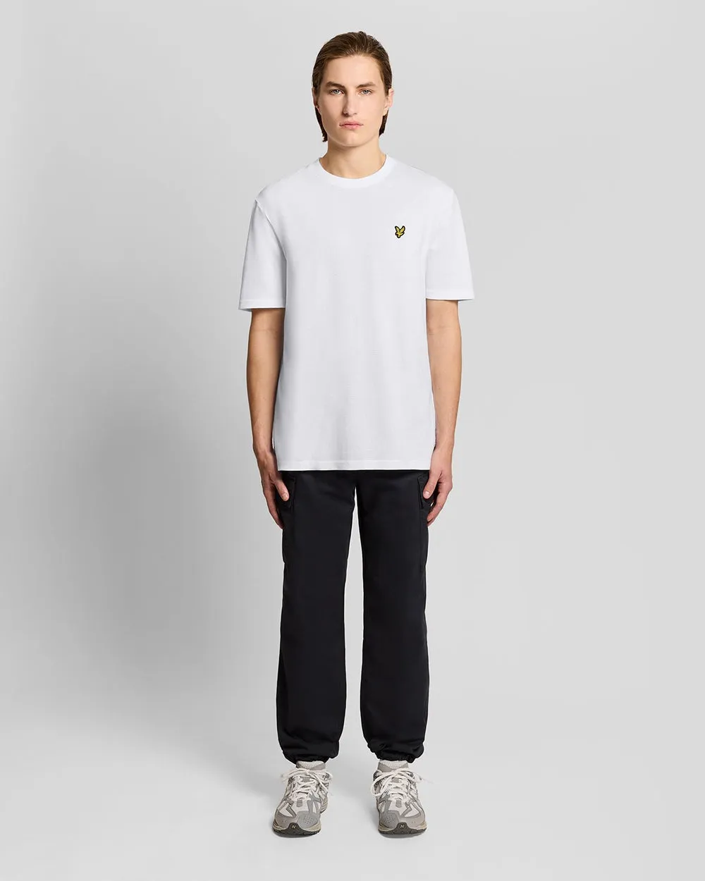 Lyle & Scott Mens Popcorn Textured Jacquard T-Shirt | White sold by The Foot Factory product image thumbnail 2