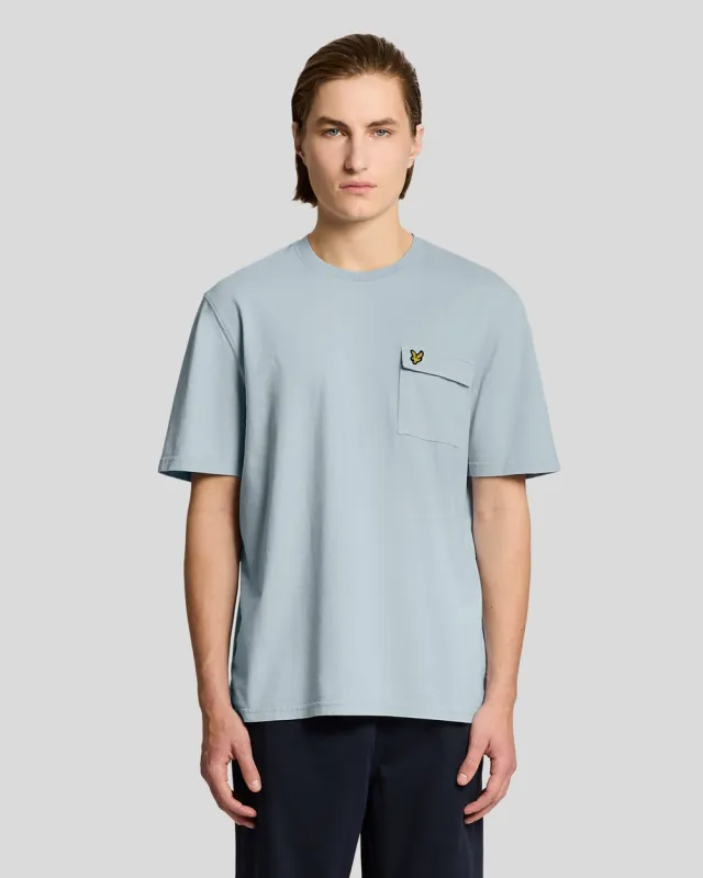 Lyle & Scott Mens Cargo Pocket T-Shirt | Opal Blue made by Lyle & Scott