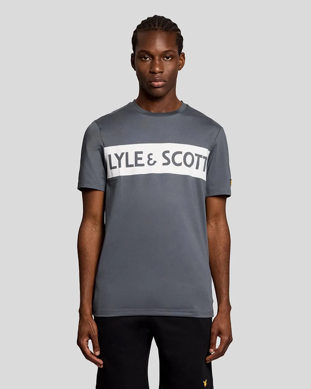 Lyle & Scott Mens Sports Chest Logo T-Shirt | Turbulence sold by The Foot Factory
