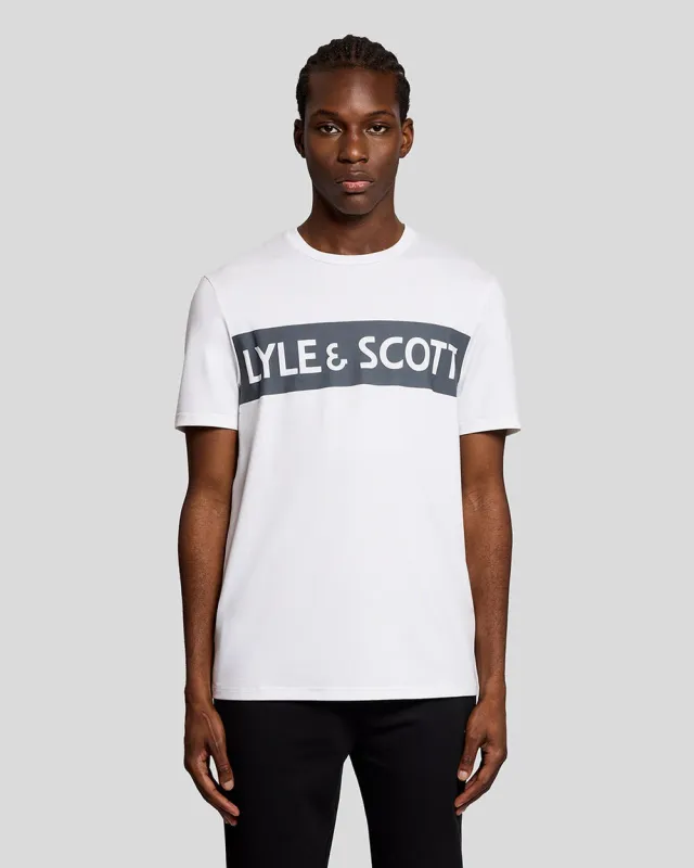 Lyle & Scott Mens Sports Chest Logo T-Shirt | White sold by The Foot Factory