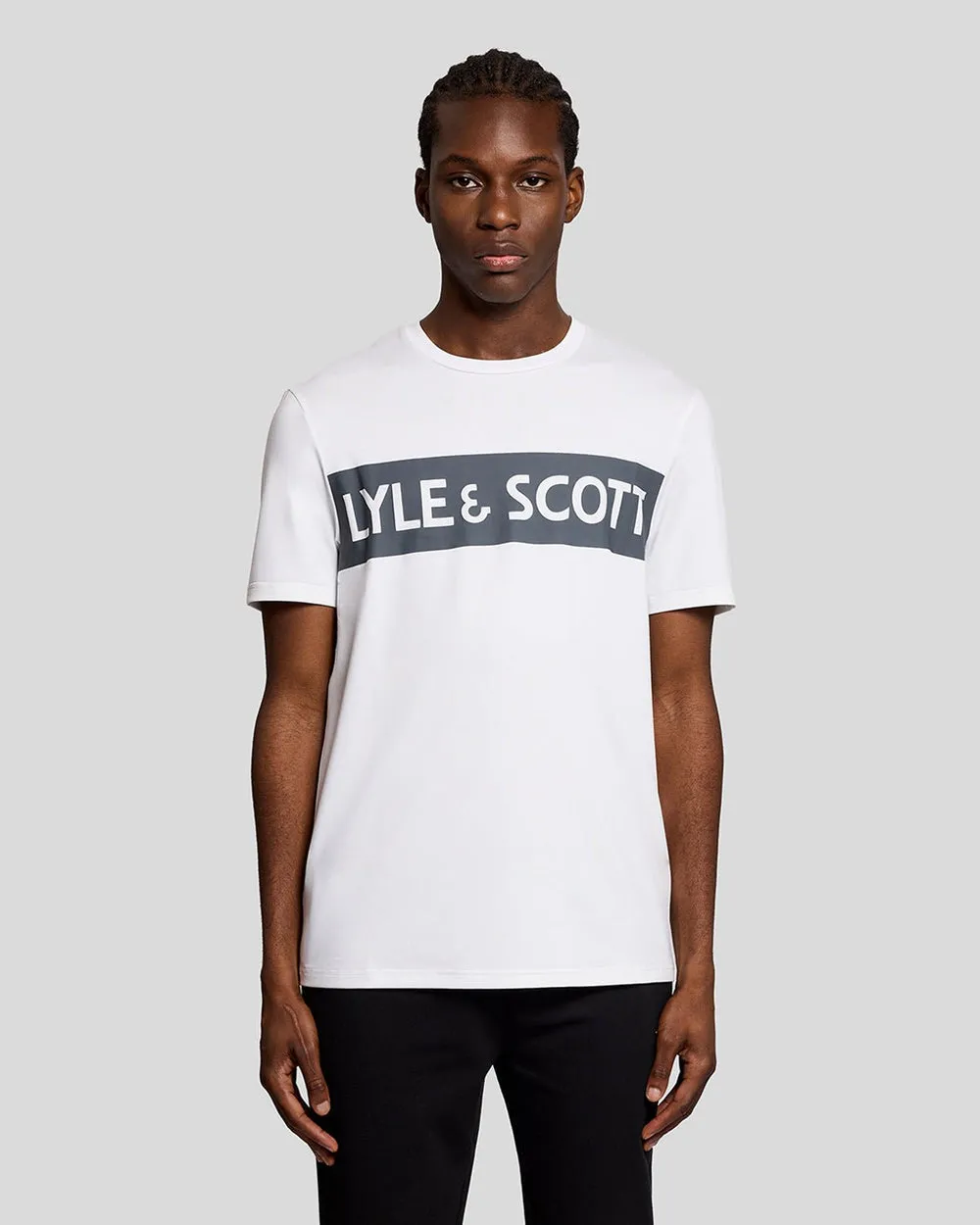 Lyle & Scott Mens Sports Chest Logo T-Shirt | White sold by The Foot Factory