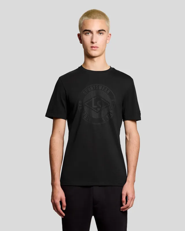 Lyle & Scott Mens Sports Redefined Graphic Logo T-Shirt | Jet Black sold by The Foot Factory