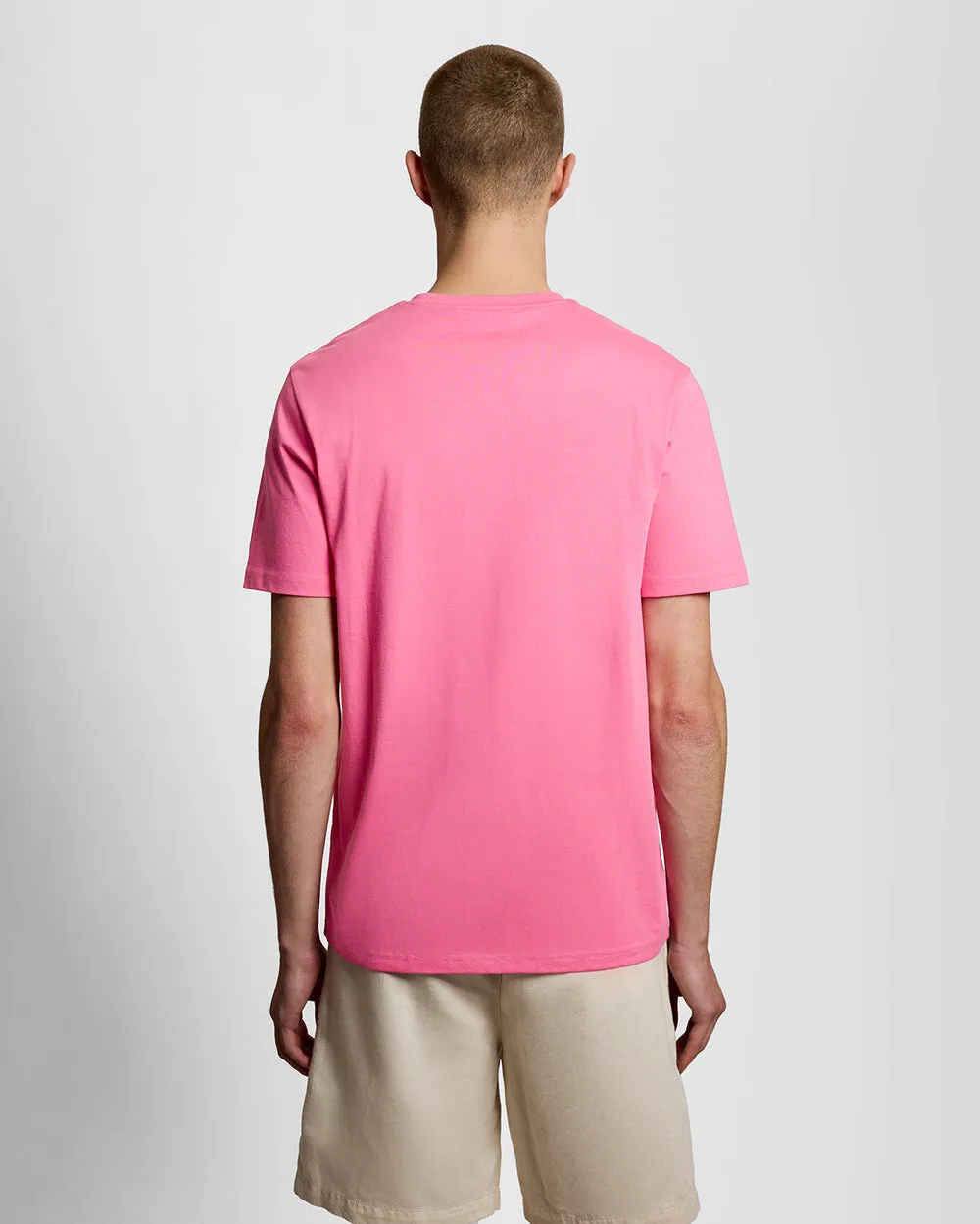 Lyle & Scott Mens Cotton Crew Neck T-Shirt | Hot Pink sold by The Foot Factory product image thumbnail 4