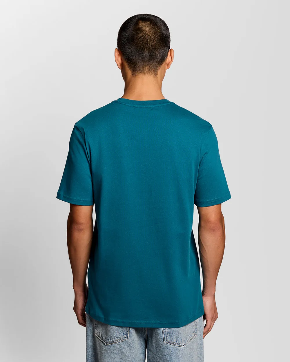 Lyle & Scott Mens Cotton Crew Neck T-Shirt | Lagoon sold by The Foot Factory product image thumbnail 4