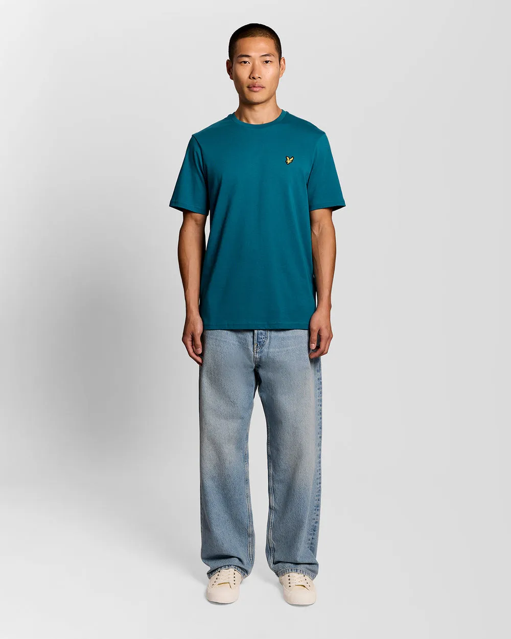 Lyle & Scott Mens Cotton Crew Neck T-Shirt | Lagoon sold by The Foot Factory product image thumbnail 2