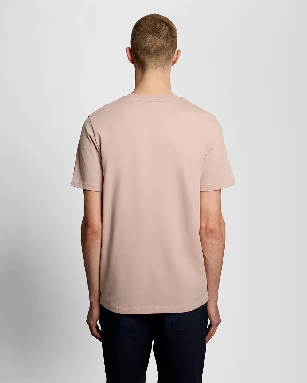 Lyle & Scott Mens Cotton Crew Neck T-Shirt | Pink Grapefruit sold by The Foot Factory product image thumbnail 4
