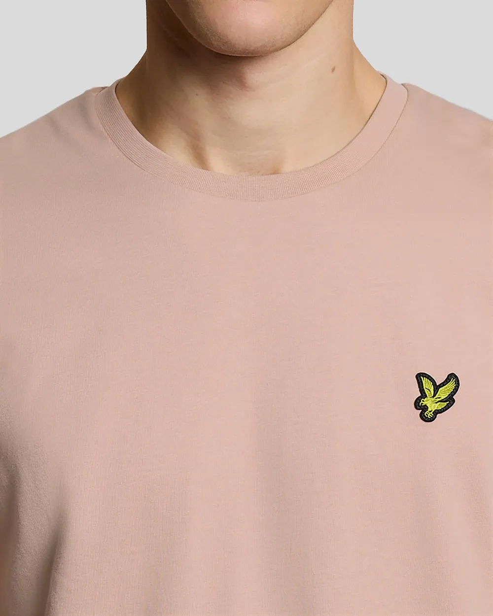 Lyle & Scott Mens Cotton Crew Neck T-Shirt | Pink Grapefruit sold by The Foot Factory product image thumbnail 3
