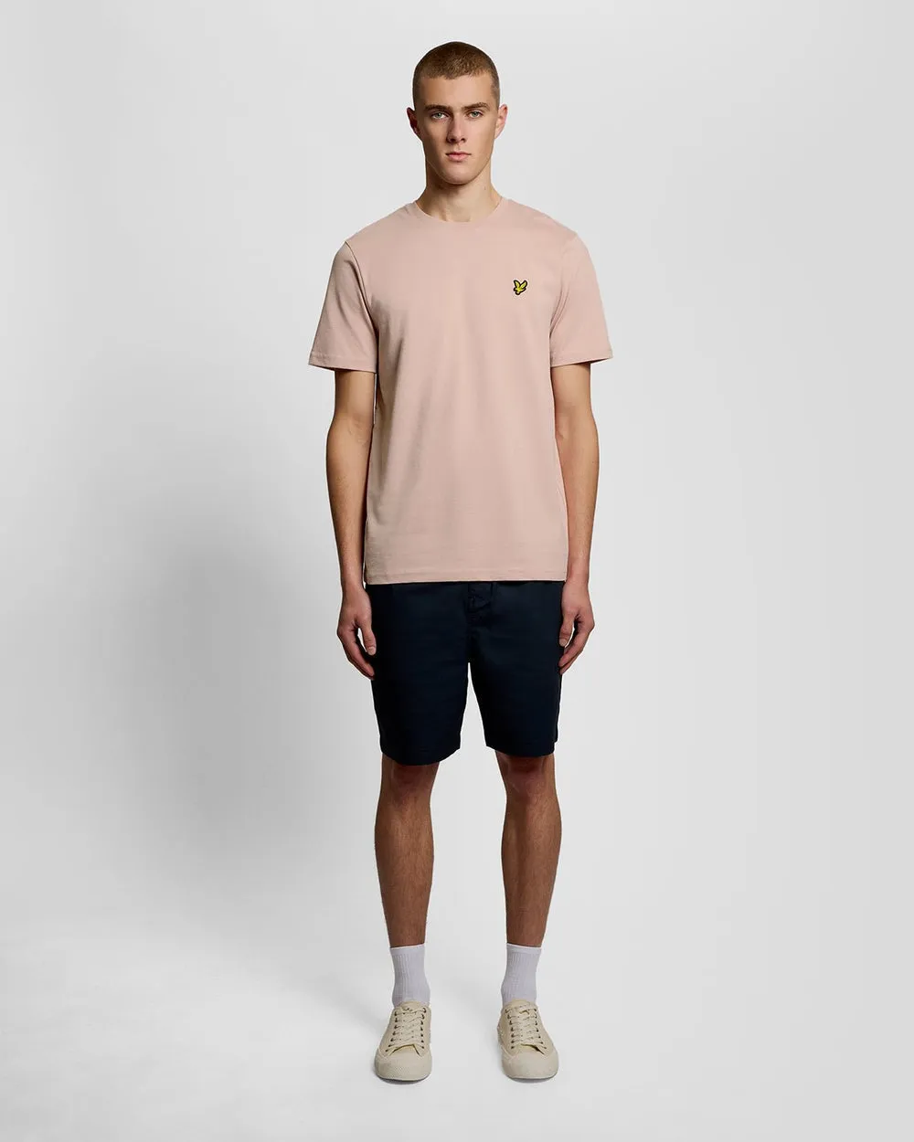 Lyle & Scott Mens Cotton Crew Neck T-Shirt | Pink Grapefruit sold by The Foot Factory product image thumbnail 2