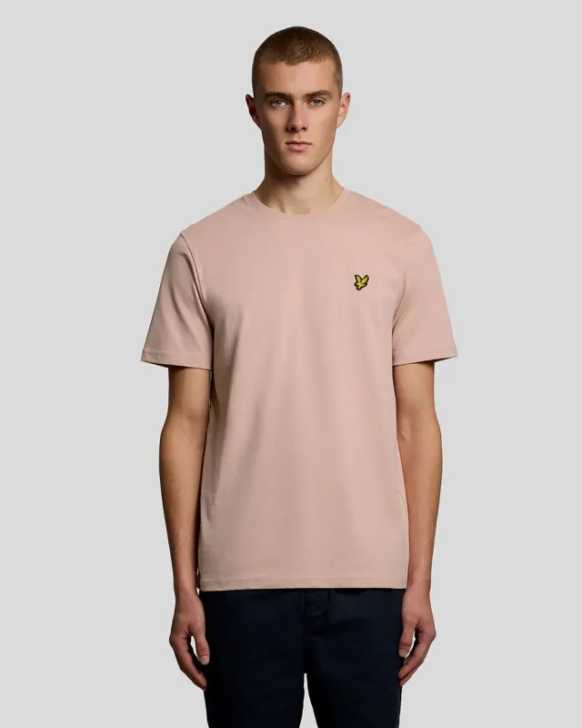 Lyle & Scott Mens Cotton Crew Neck T-Shirt | Pink Grapefruit sold by The Foot Factory