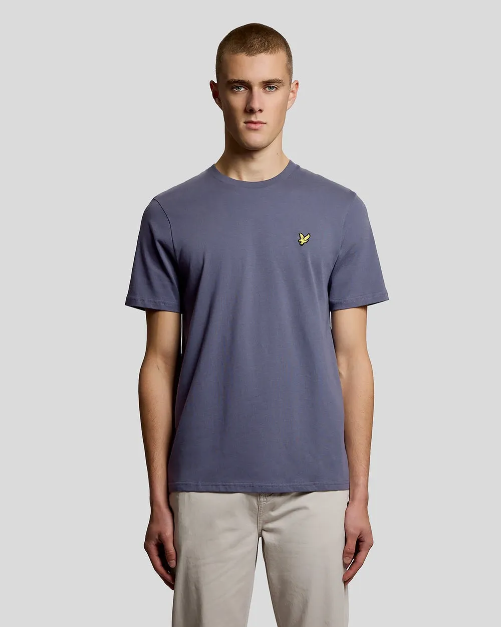 Lyle & Scott Mens Cotton Crew Neck T-Shirt | Greystone sold by The Foot Factory