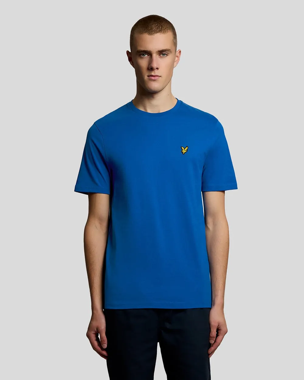Lyle & Scott Mens Cotton Crew Neck T-Shirt | Lucid Blue sold by The Foot Factory