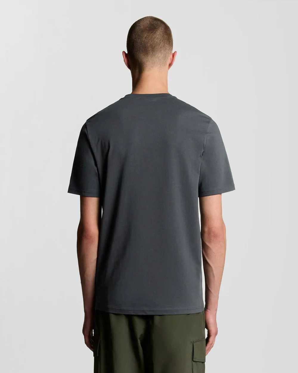 Lyle & Scott Mens Cotton Crew Neck T-Shirt | Gunmetal sold by The Foot Factory product image thumbnail 4