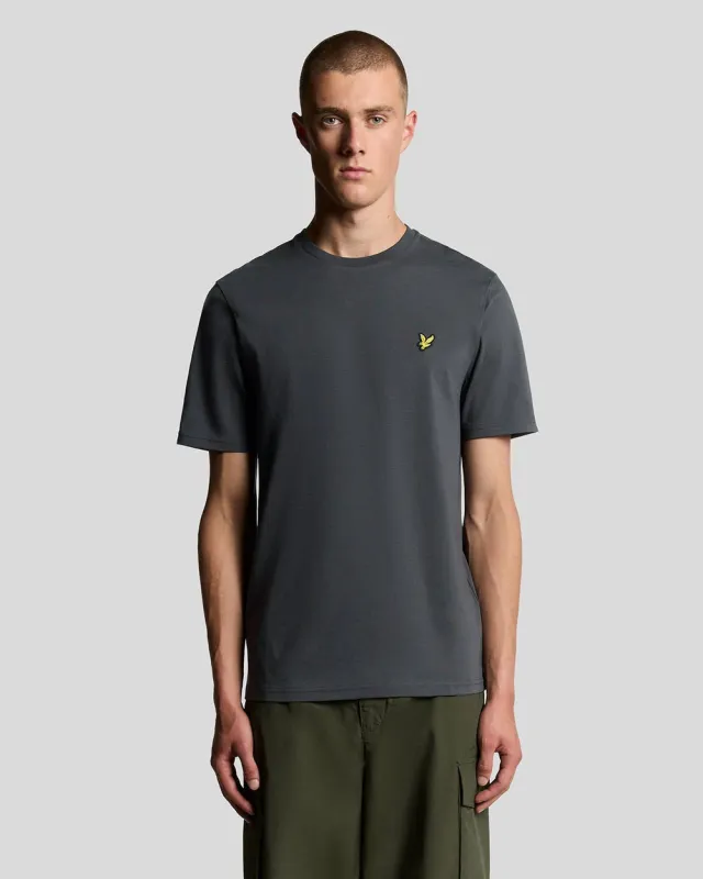 Lyle & Scott Mens Cotton Crew Neck T-Shirt | Gunmetal sold by The Foot Factory
