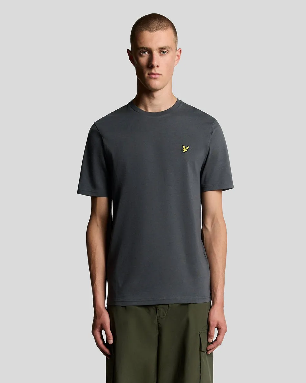 Lyle & Scott Mens Cotton Crew Neck T-Shirt | Gunmetal sold by The Foot Factory