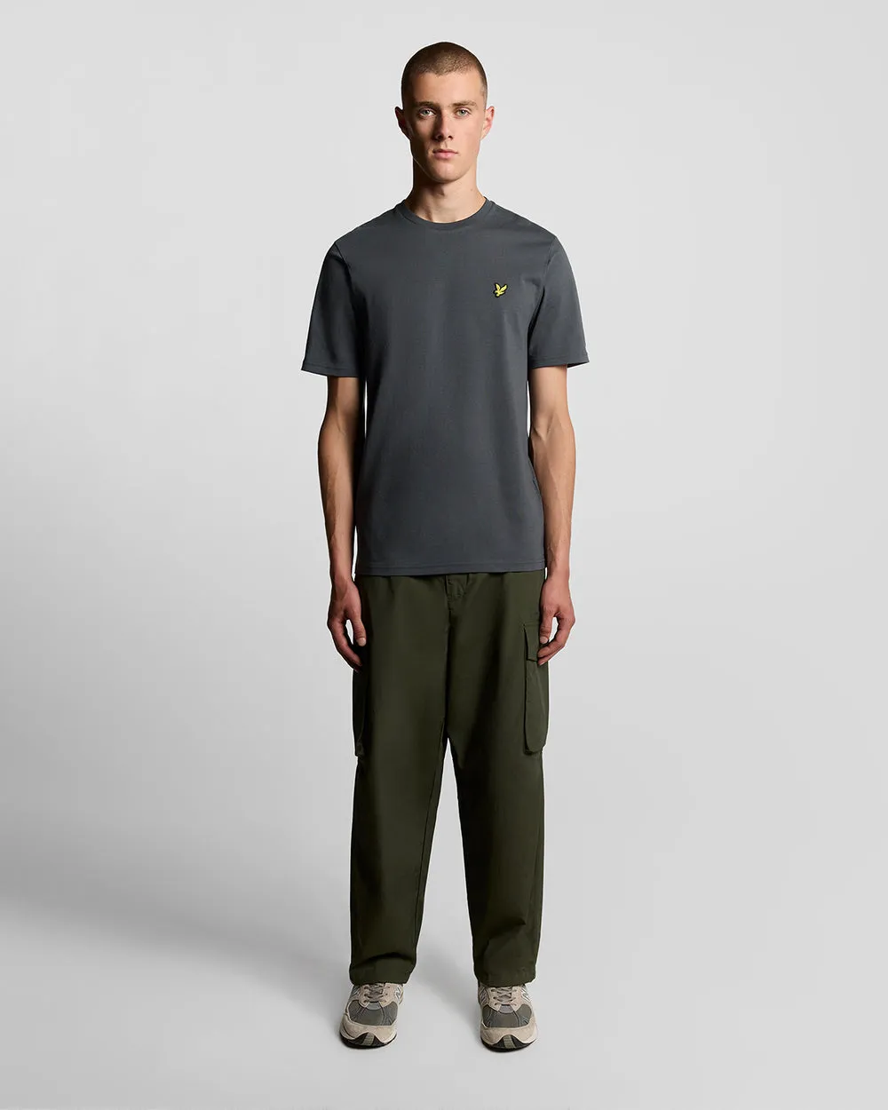 Lyle & Scott Mens Cotton Crew Neck T-Shirt | Gunmetal sold by The Foot Factory product image thumbnail 2