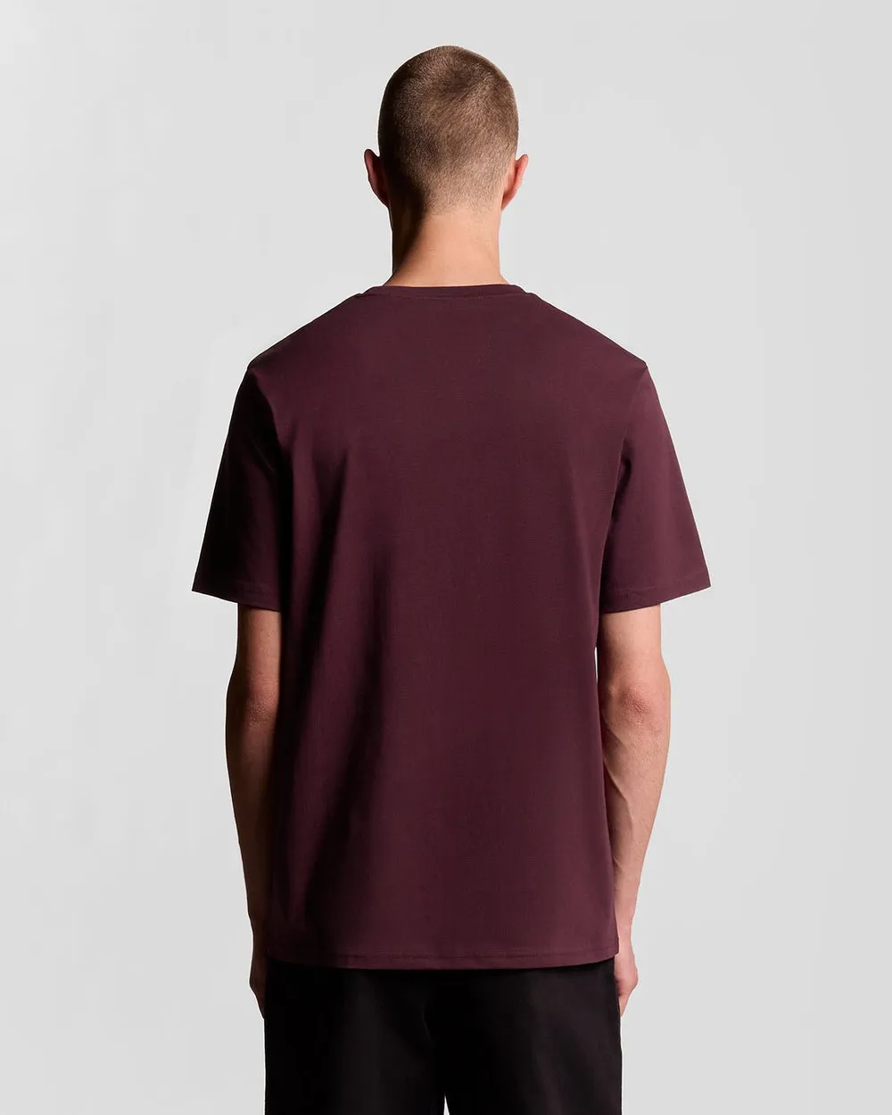 Lyle & Scott Mens Cotton Crew Neck T-Shirt | Burgundy sold by The Foot Factory product image thumbnail 4