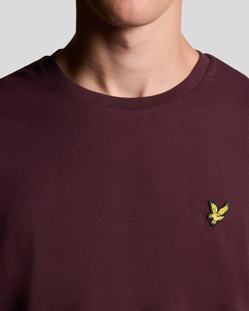 Lyle & Scott Mens Cotton Crew Neck T-Shirt | Burgundy sold by The Foot Factory product image thumbnail 3
