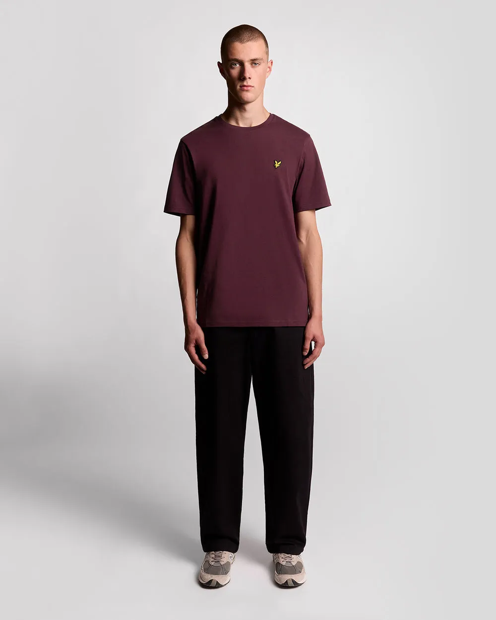 Lyle & Scott Mens Cotton Crew Neck T-Shirt | Burgundy sold by The Foot Factory product image thumbnail 2