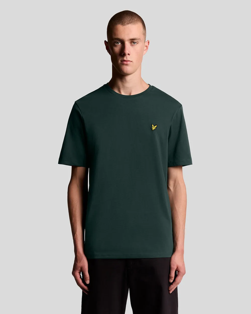 Lyle & Scott Mens Cotton Crew Neck T-Shirt | Dark Green sold by The Foot Factory