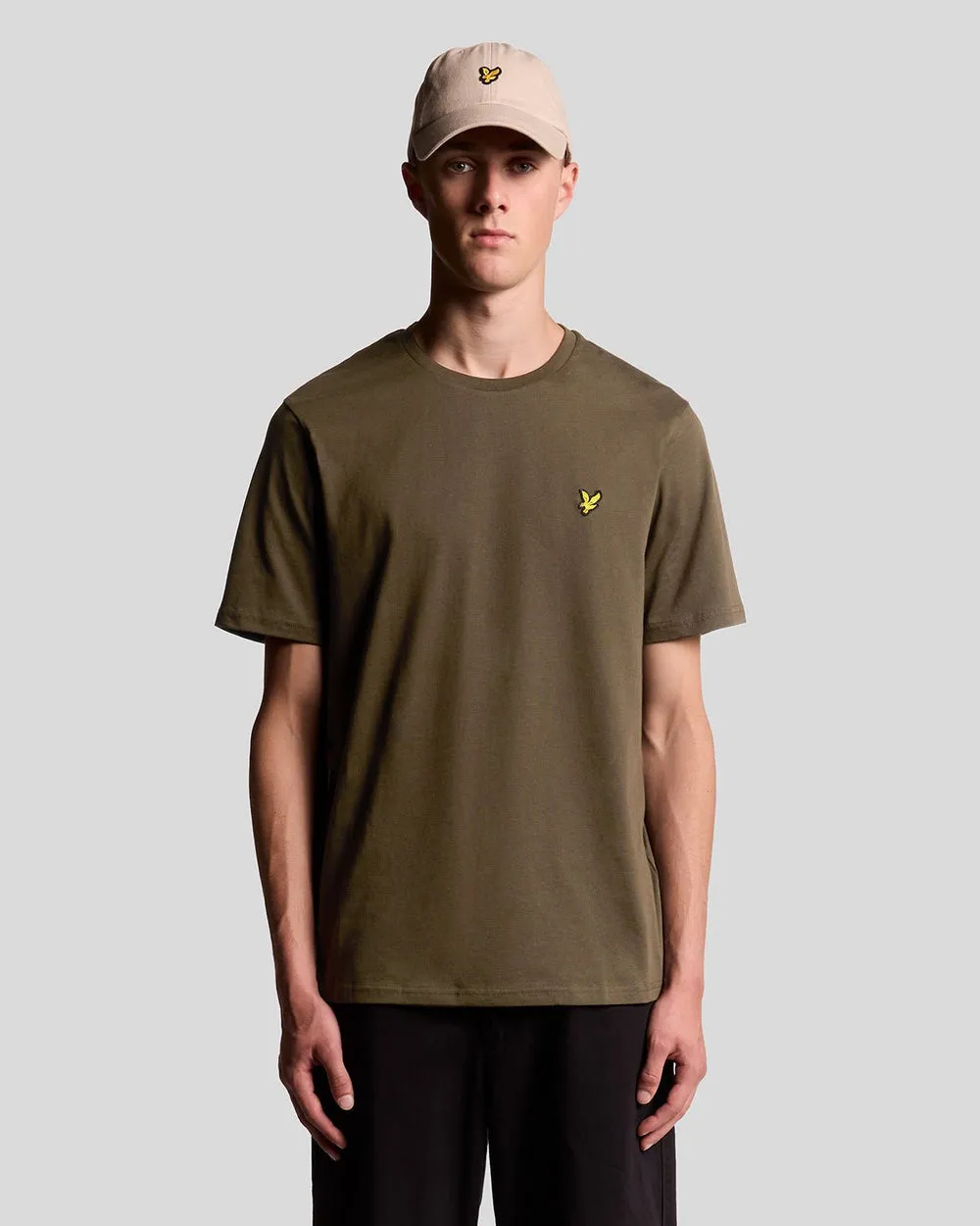 Lyle & Scott Mens Cotton Crew Neck T-Shirt | Olive sold by The Foot Factory