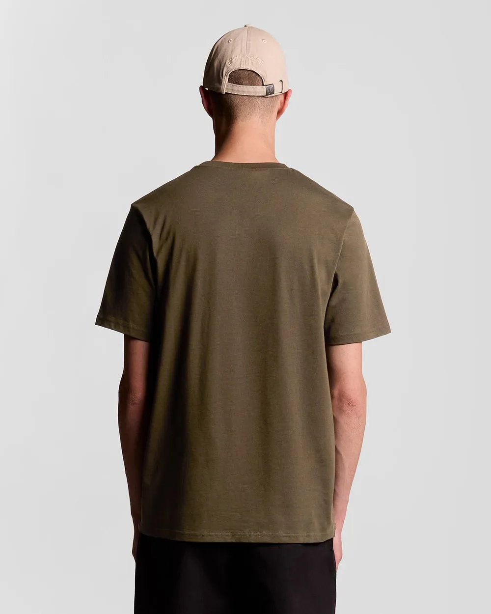 Lyle & Scott Mens Cotton Crew Neck T-Shirt | Olive sold by The Foot Factory product image thumbnail 4