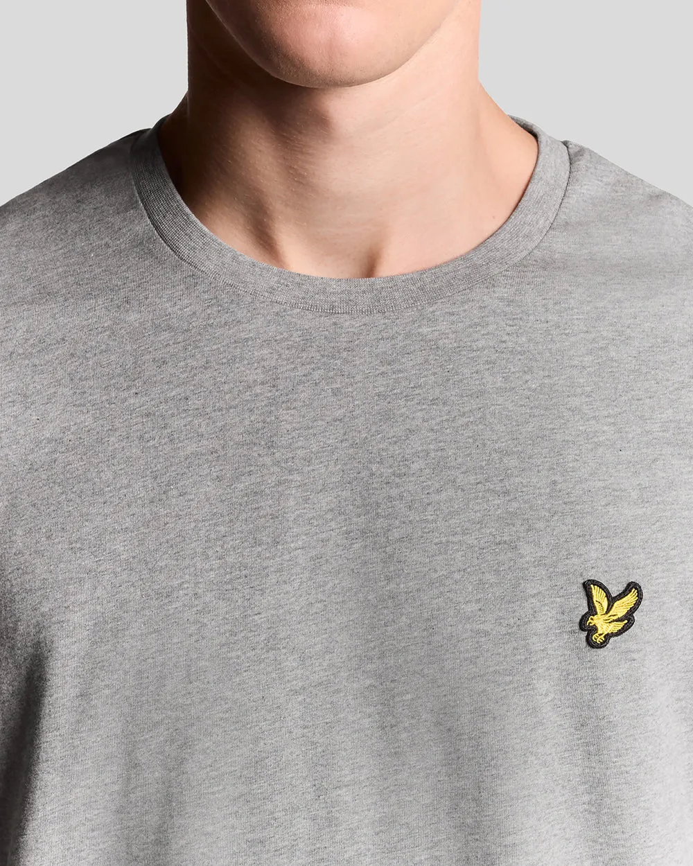Lyle & Scott Mens Cotton Crew Neck T-Shirt | Mid Grey Marl sold by The Foot Factory product image thumbnail 3
