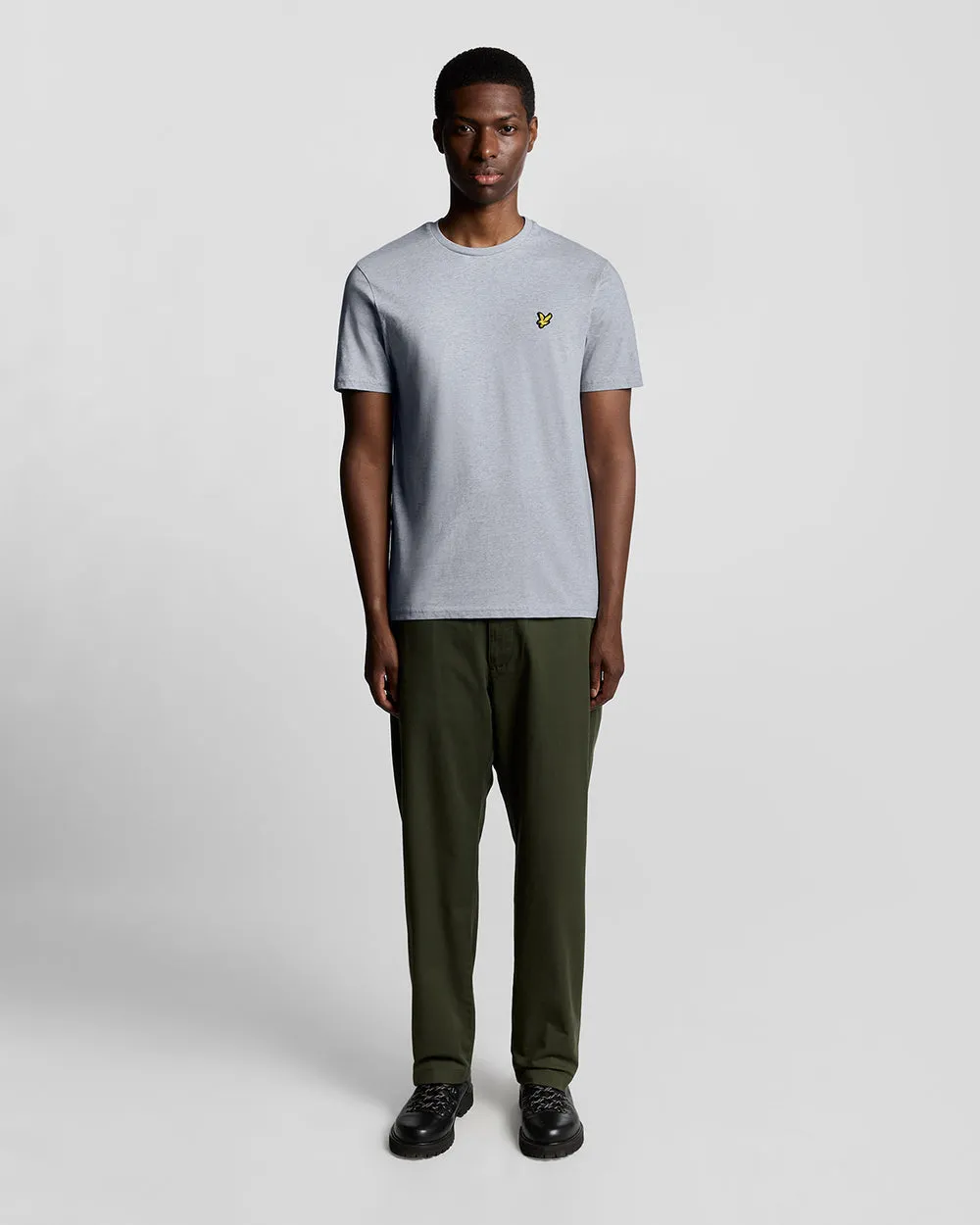 Lyle & Scott Mens Cotton Crew Neck T-Shirt | Light Grey Marl sold by The Foot Factory product image thumbnail 2