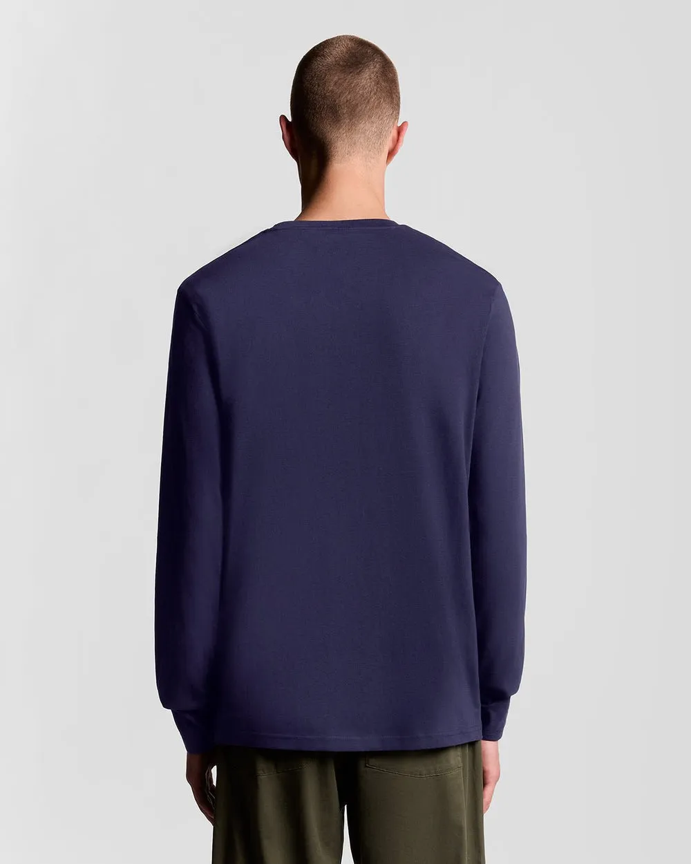 Lyle & Scott Mens Long Sleeve Cotton T-Shirt | Navy sold by The Foot Factory product image thumbnail 4