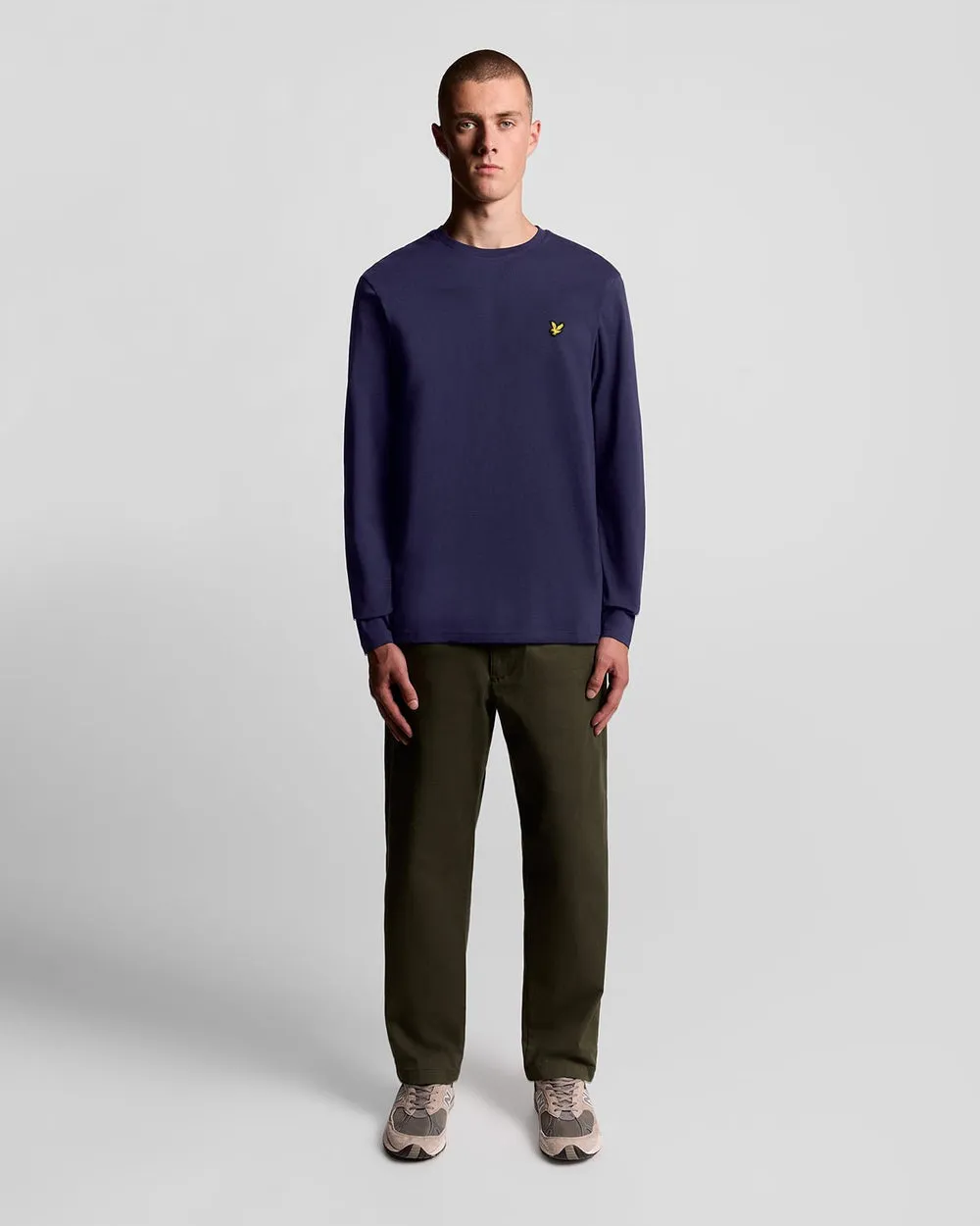 Lyle & Scott Mens Long Sleeve Cotton T-Shirt | Navy sold by The Foot Factory product image thumbnail 2