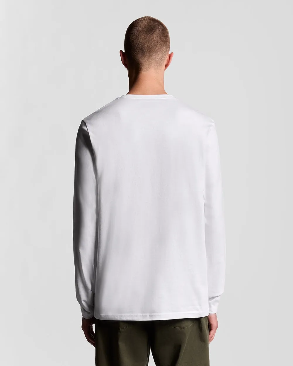 Lyle & Scott Mens Long Sleeve Cotton T-Shirt | White sold by The Foot Factory product image thumbnail 3