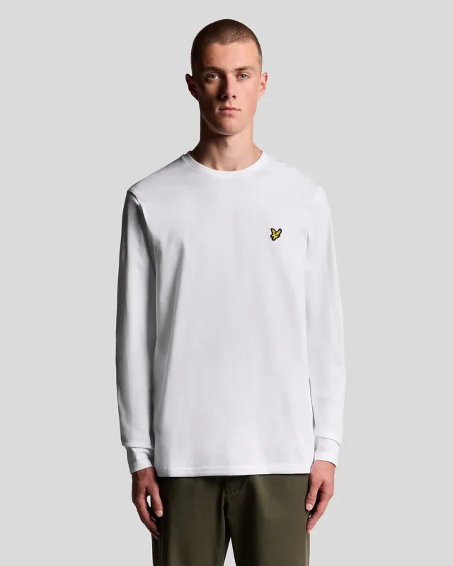 Lyle & Scott Mens Long Sleeve Cotton T-Shirt | White made by Lyle & Scott
