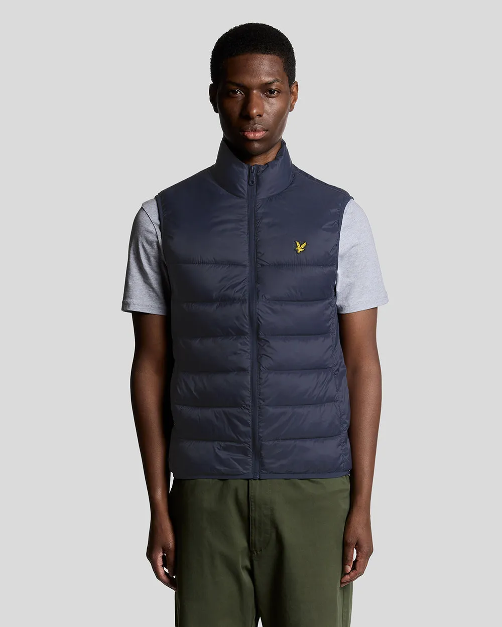 Lyle & Scott Mens Wadded Gilet | Dark Navy sold by The Foot Factory