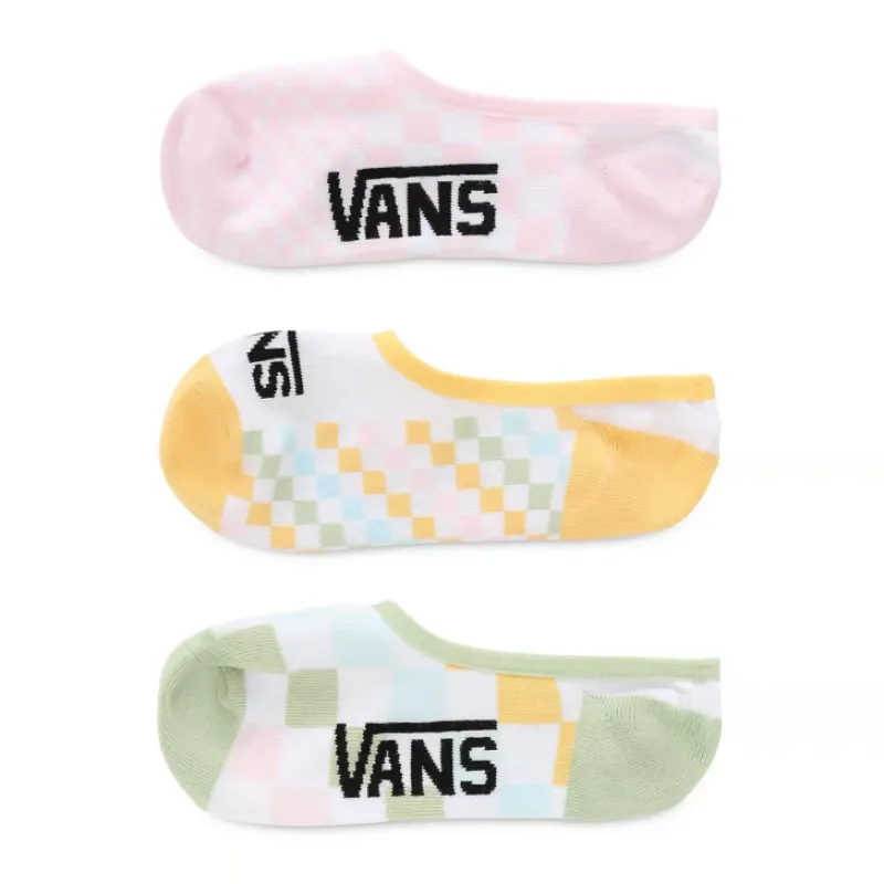 VANS Womens Classic Check Canoodle Socks (3 Pack) - Pastel Check made by Vans