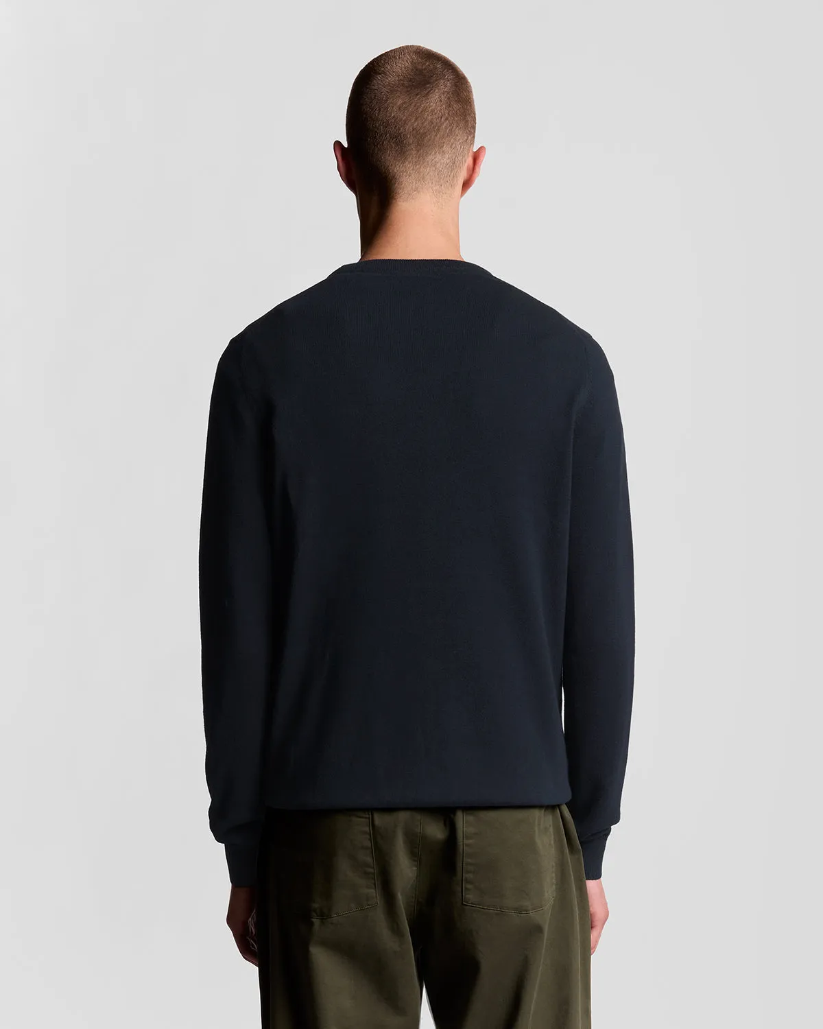 Lyle & Scott Mens Cotton Crew Neck Jumper | Dark Navy sold by The Foot Factory product image thumbnail 4