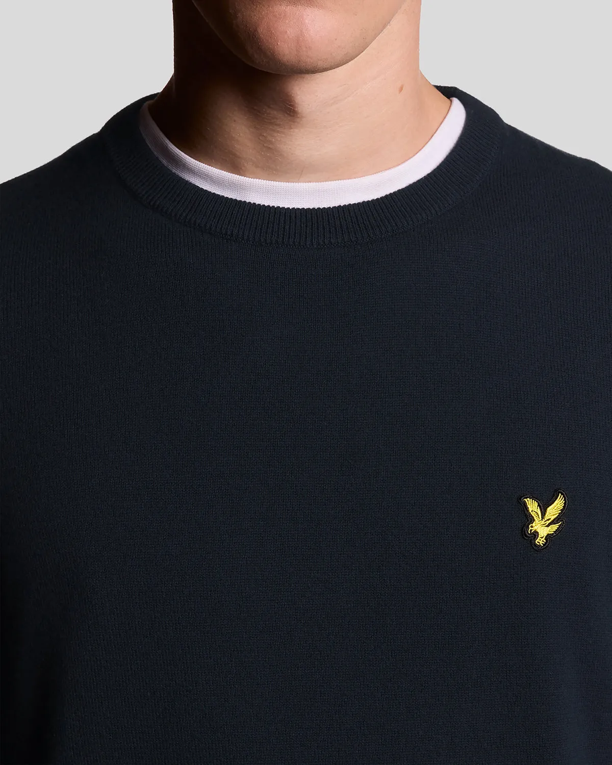 Lyle & Scott Mens Cotton Crew Neck Jumper | Dark Navy sold by The Foot Factory product image thumbnail 3