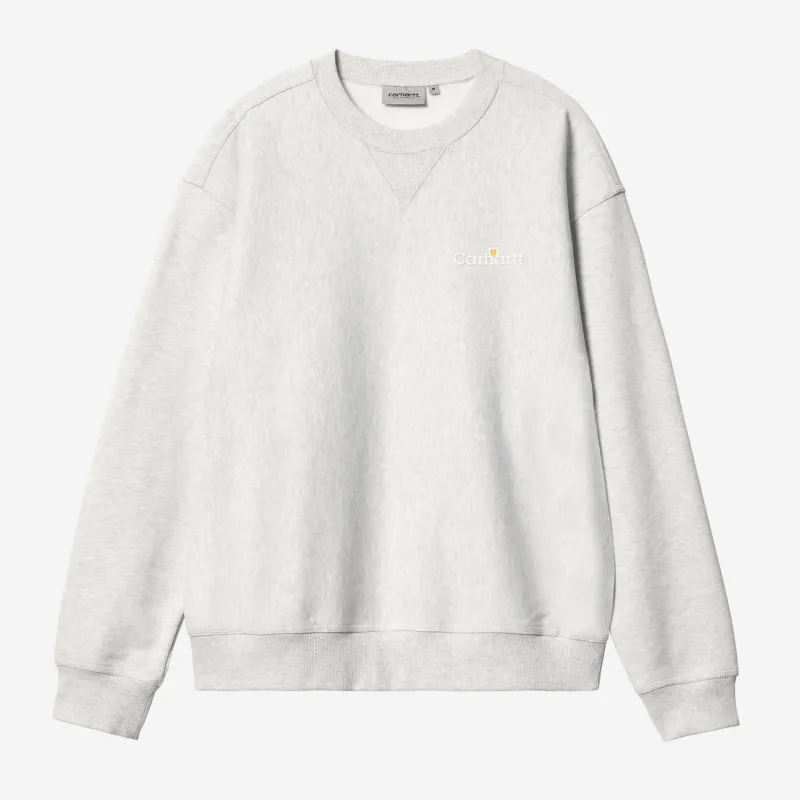 Carhartt WIP Mens WIP Label Sweatshirt | Ash Heather made by Carhartt WIP